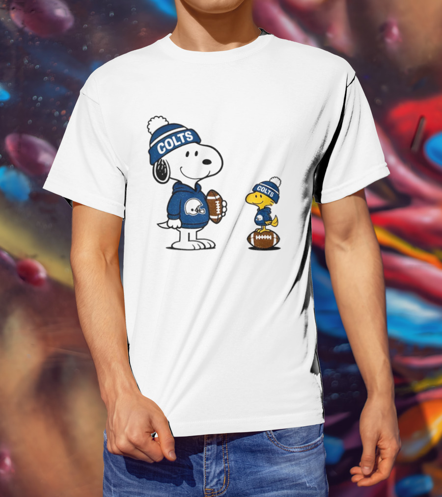Indianapolis Colts Snoopy Woodstock NFL Football T-Shirt