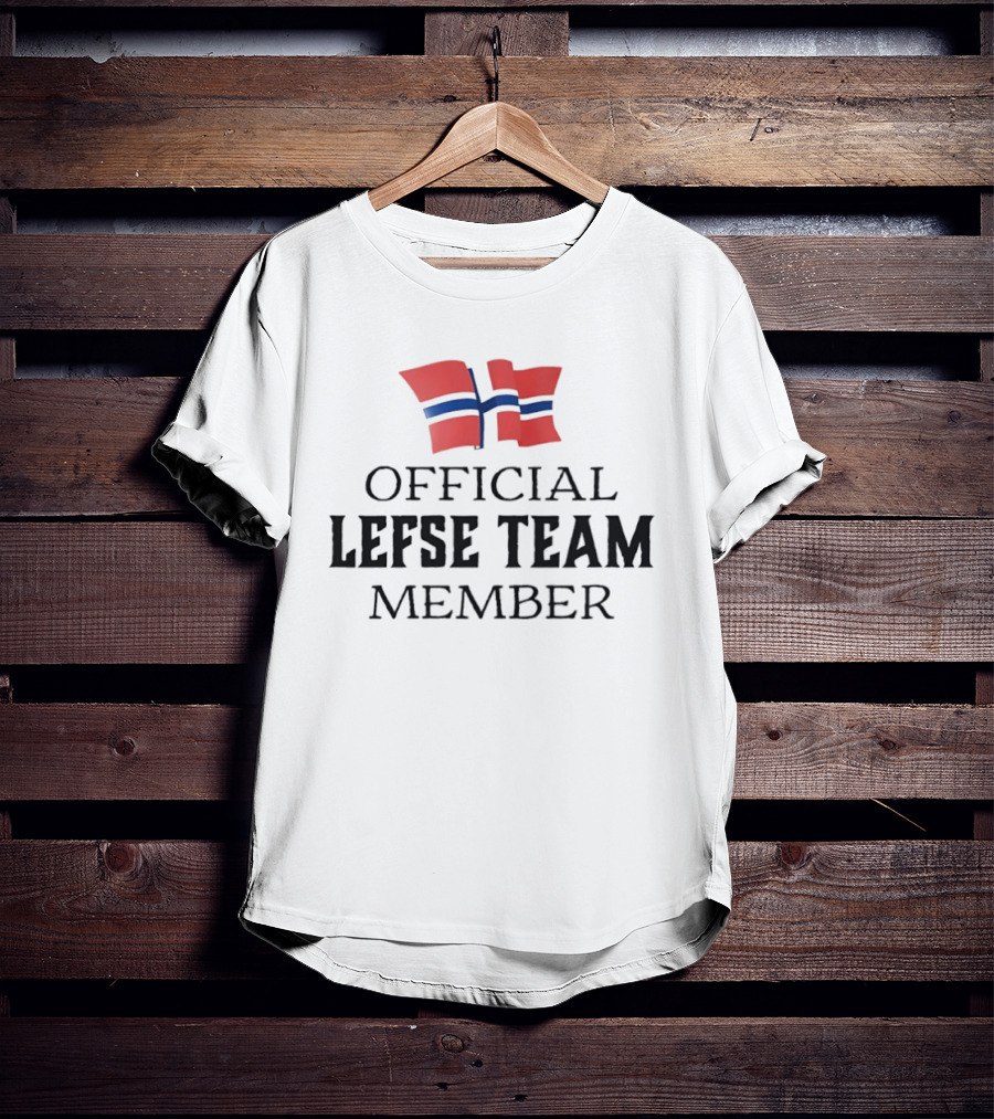 Official Lefse Team Member Norwegian Flag T-Shirt