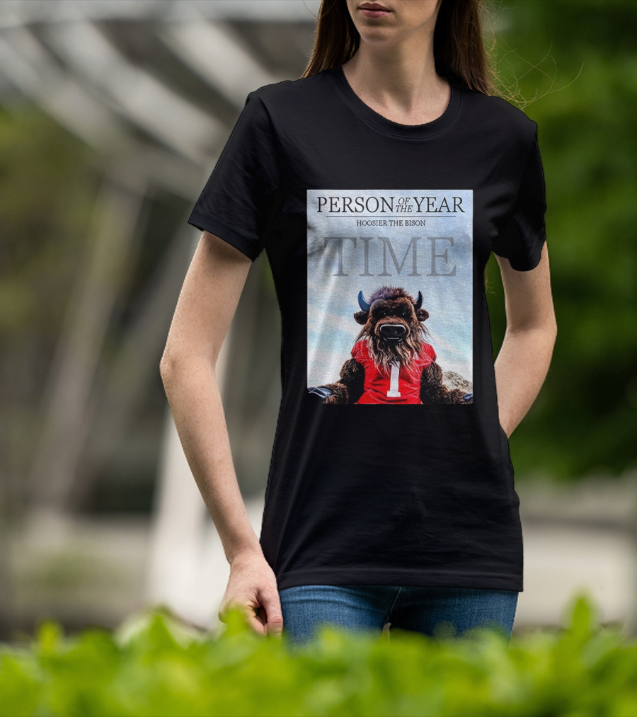 Indiana Hoosiers Football Hoosier The Bison Person Of The Year TIME T-Shirt