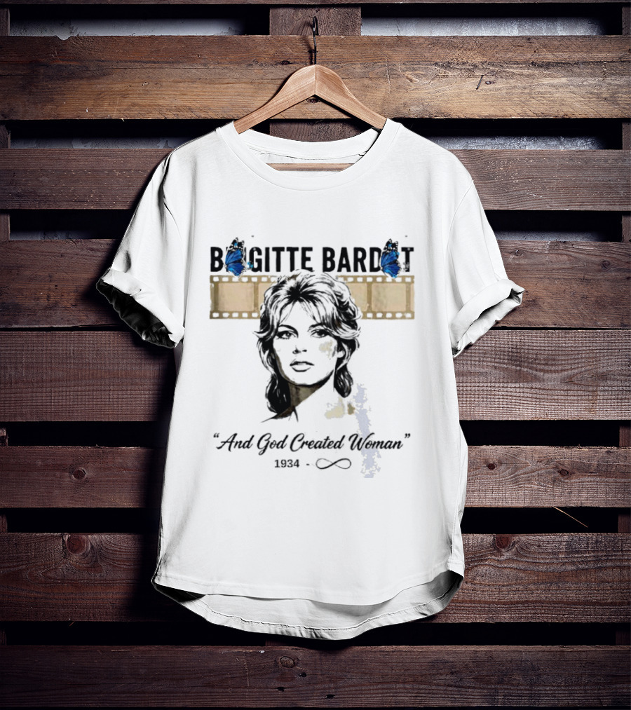 Brigitte Bardot And God Created Woman 1934 Forever Butterfly Filmstrip T-Shirt
