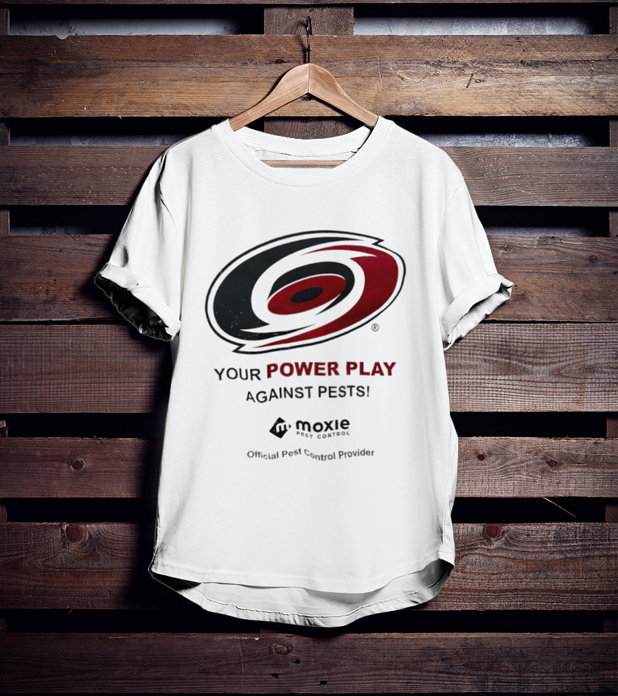 Carolina Hurricanes Power Play Against Pests With Orkin Pest Control T-Shirt