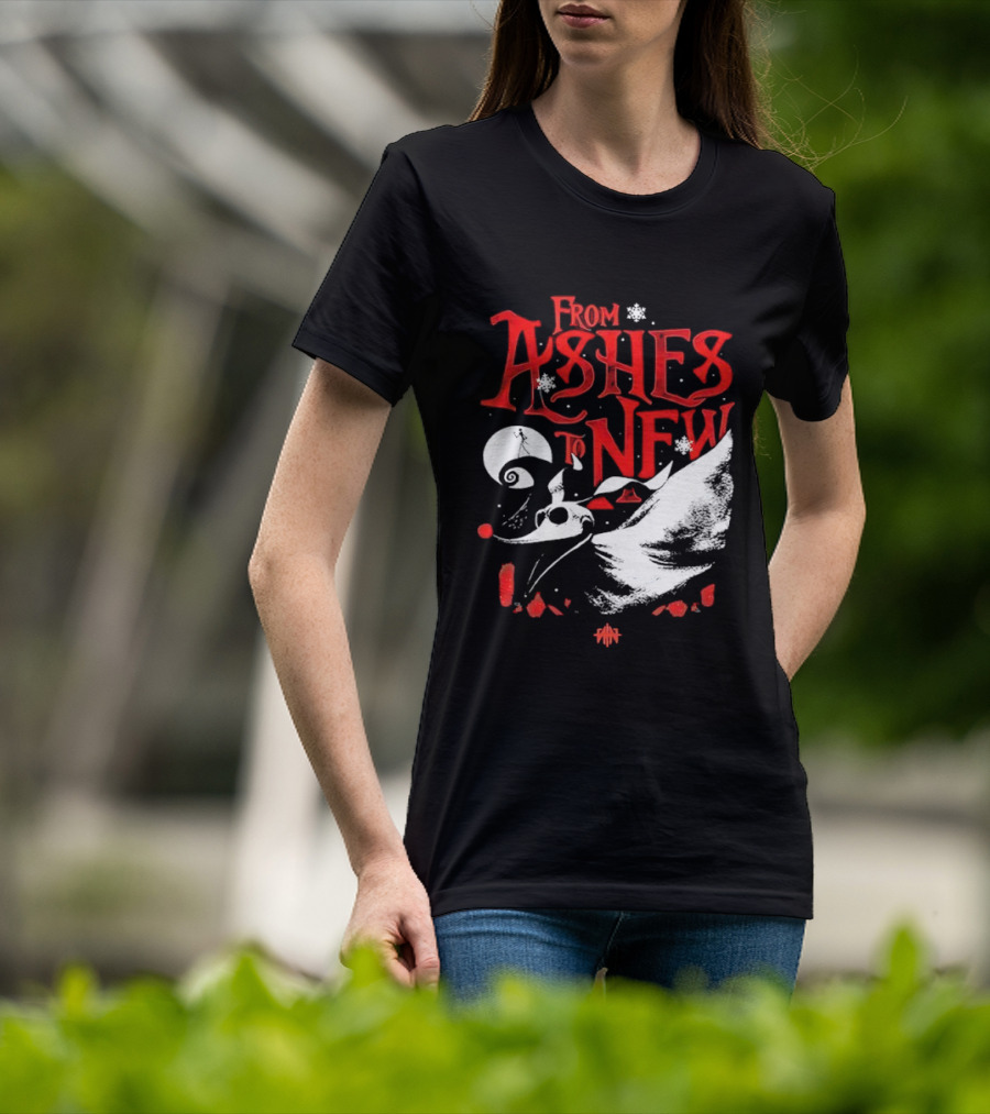From Ashes To New Nightmare Before Christmas Skull 2025 T-Shirt