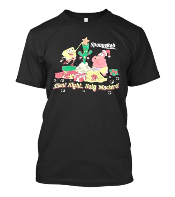 SquarePants Patrick Star Christmas Silent Night Holy Mackerel T-Shirt