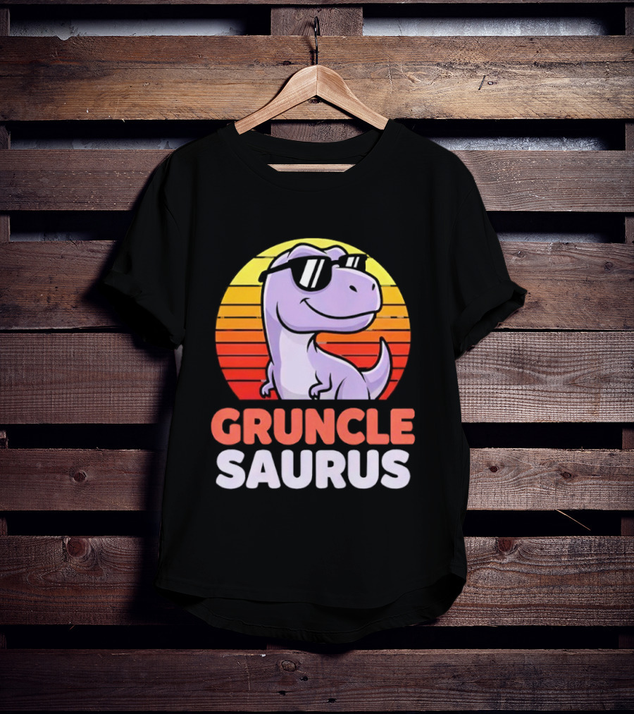 ```Gruncle Saurus Dinosaur With Sunglasses Retro Style``` T-Shirt