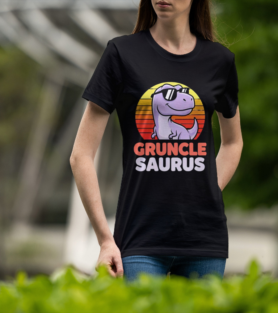 ```Gruncle Saurus Dinosaur With Sunglasses Retro Style``` T-Shirt