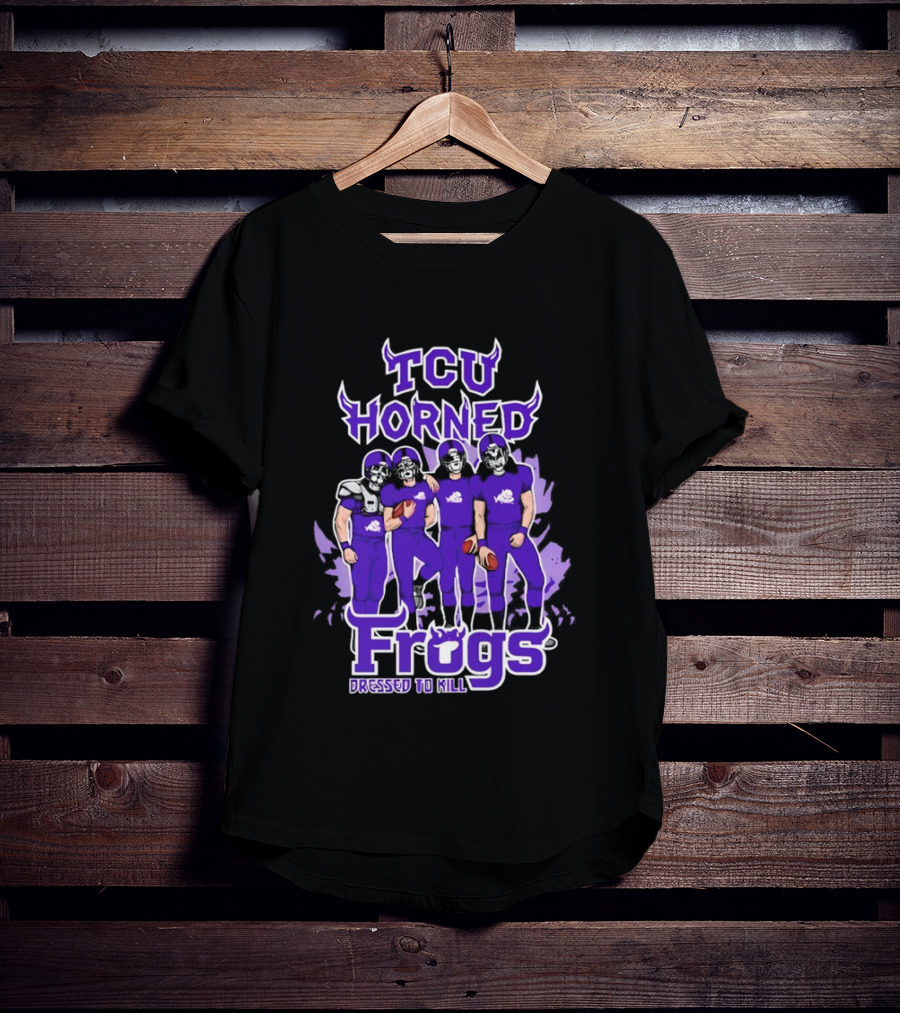 TCU Horned Frogs Dressed To Kill Football Team Purple Fan T-Shirt