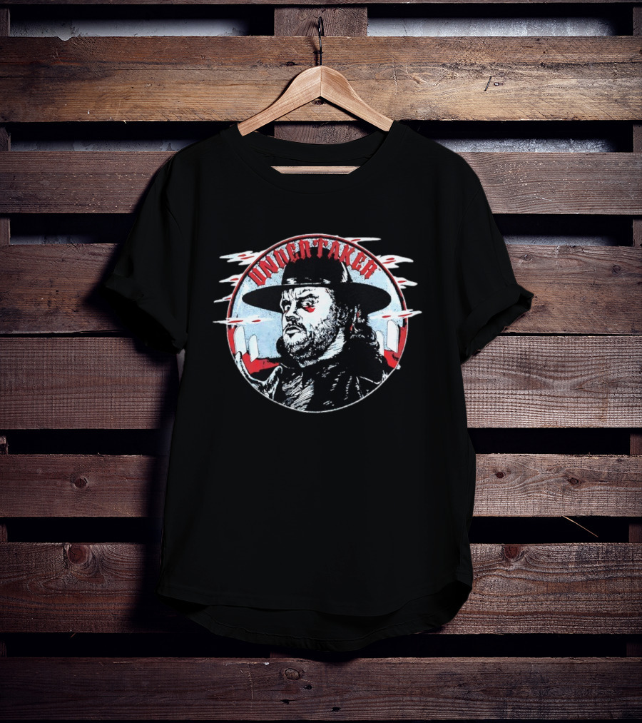The Undertaker WWE Vintage Tombstone And Hat Iconic Image T-Shirt