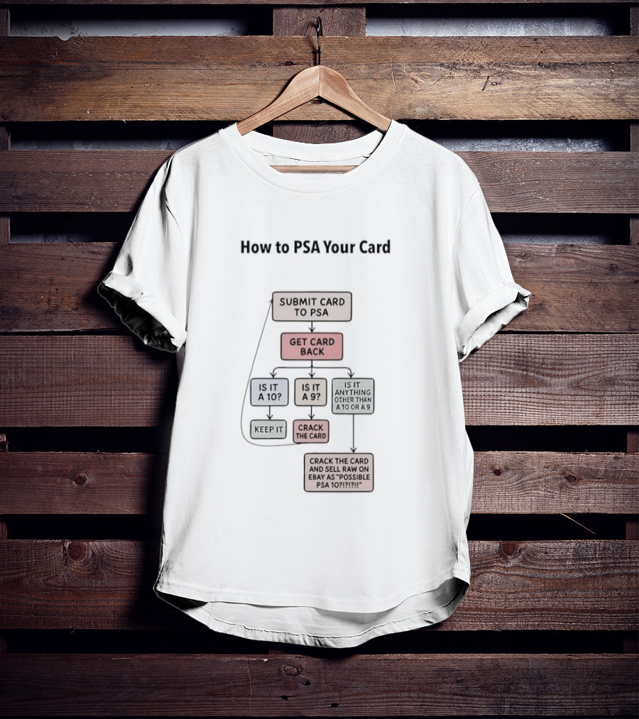 Submit Card To PSA Get Card Back Is It A 10 Or 9 8.5 7 Flip аs Raw To PSA Sometime T-Shirt