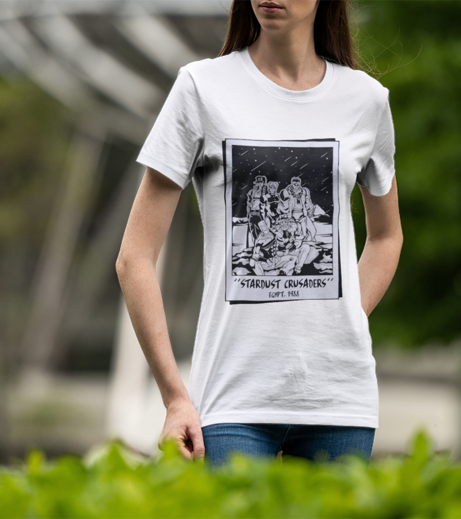 Stardust Crusaders Egypt 1988 Characters Group Scene T-Shirt