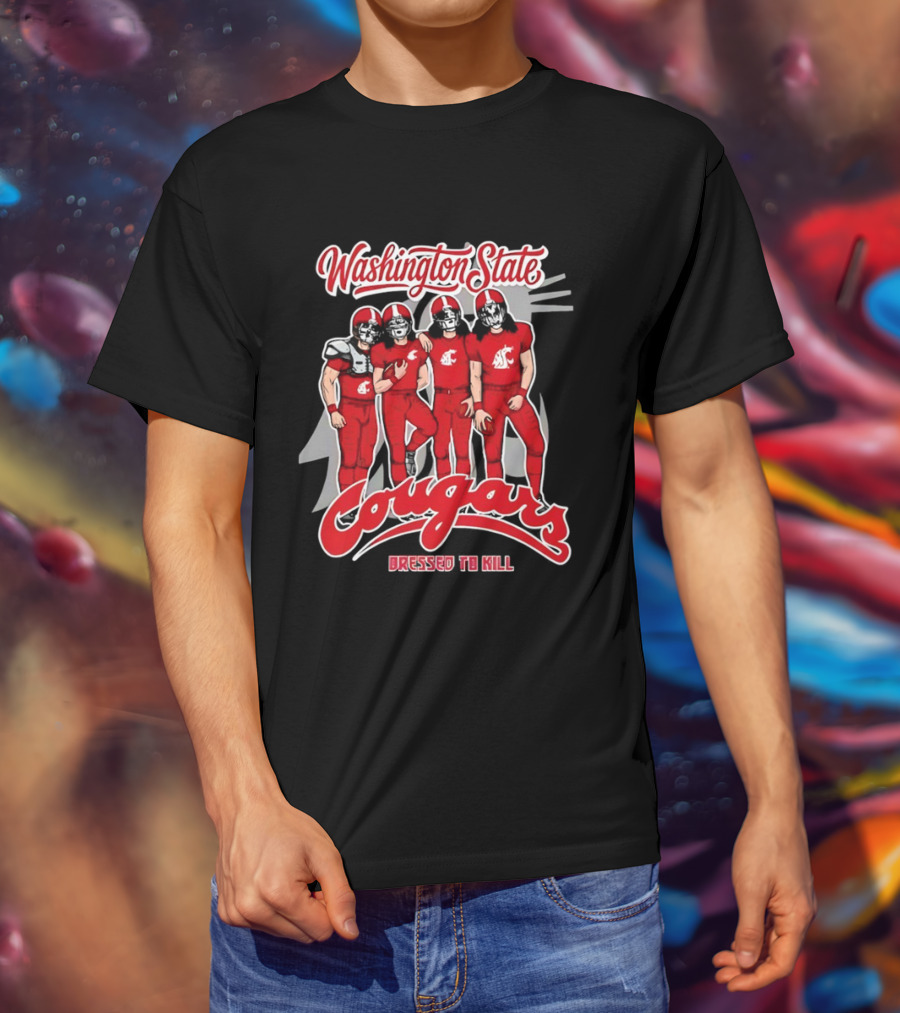 Washington State Cougars Dressed To Kill Football Team T-Shirt