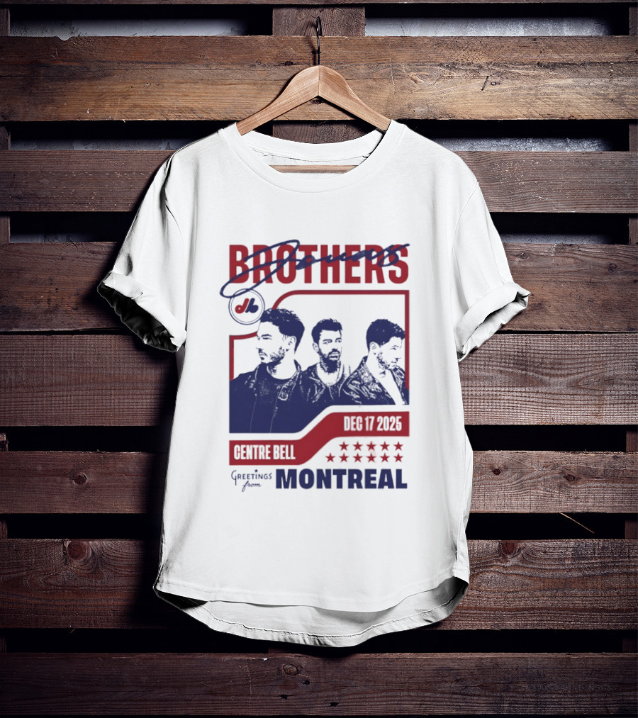 Jonas Brothers Montreal 2025 Centre Bell December 7 Concert Greetings T-Shirt