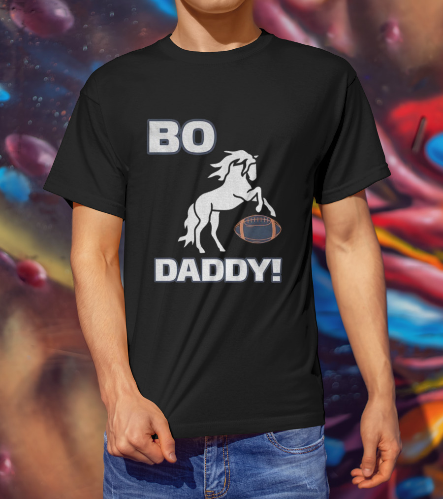 Bo Nix Denver Broncos Football Bo Daddy NFL 2025 Horseball T-Shirt