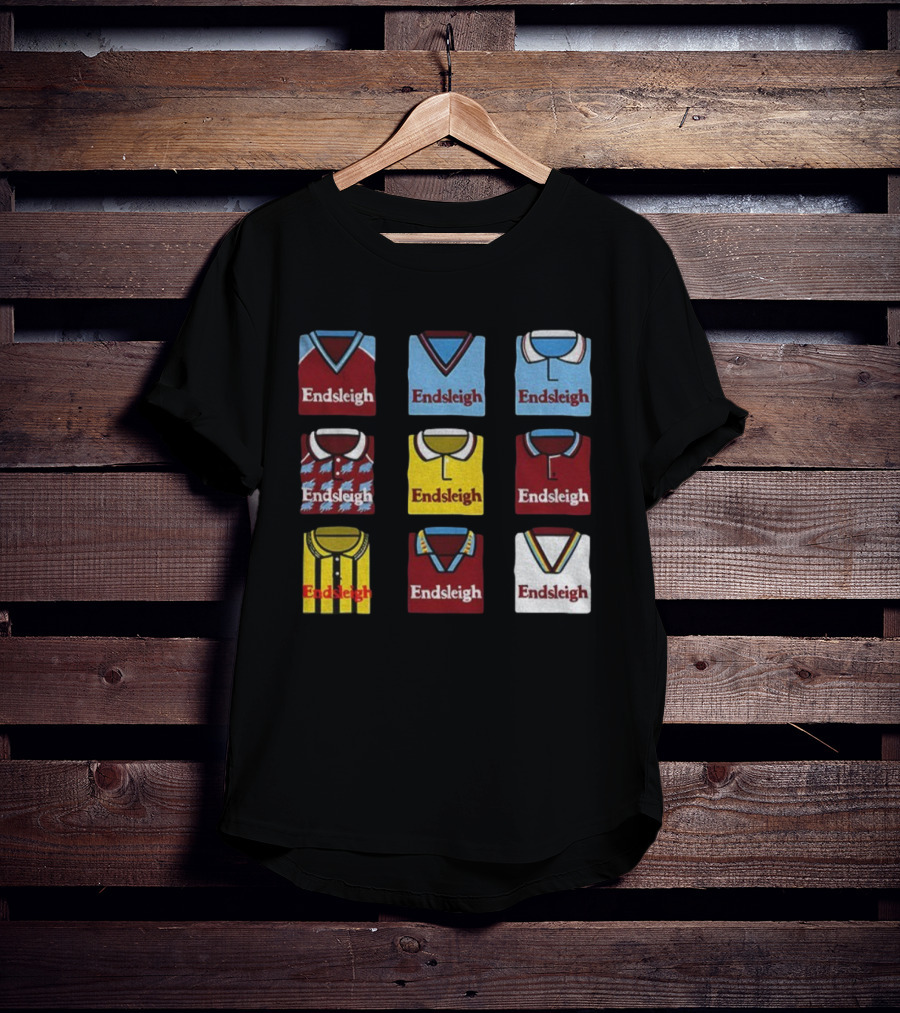 Burnley FC Endsleigh Retro Jerseys Collection Collage T-Shirt