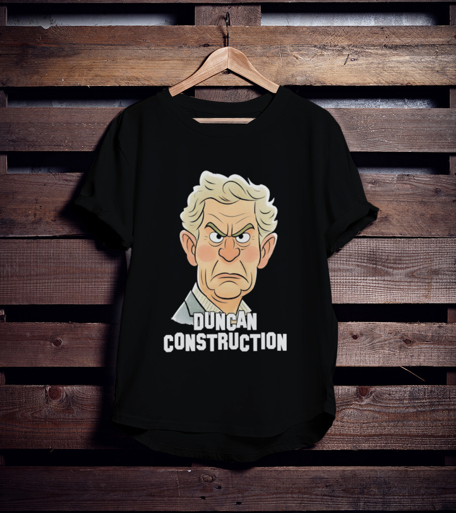 Duncan Construction Grumpy Caricature T-Shirt