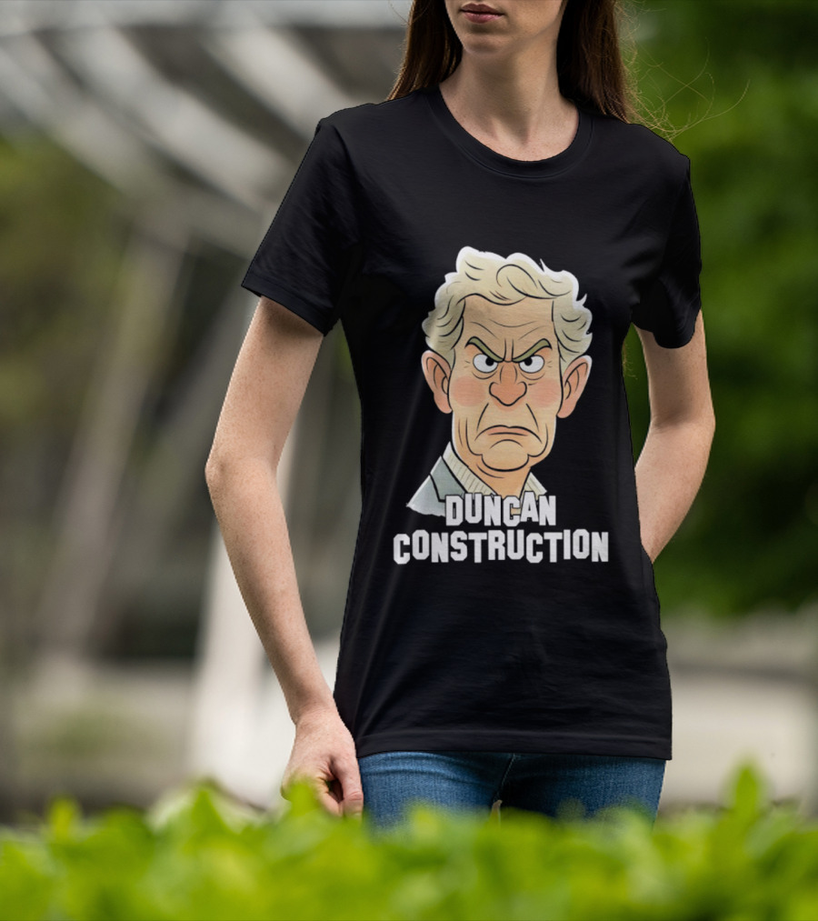 Duncan Construction Grumpy Caricature T-Shirt