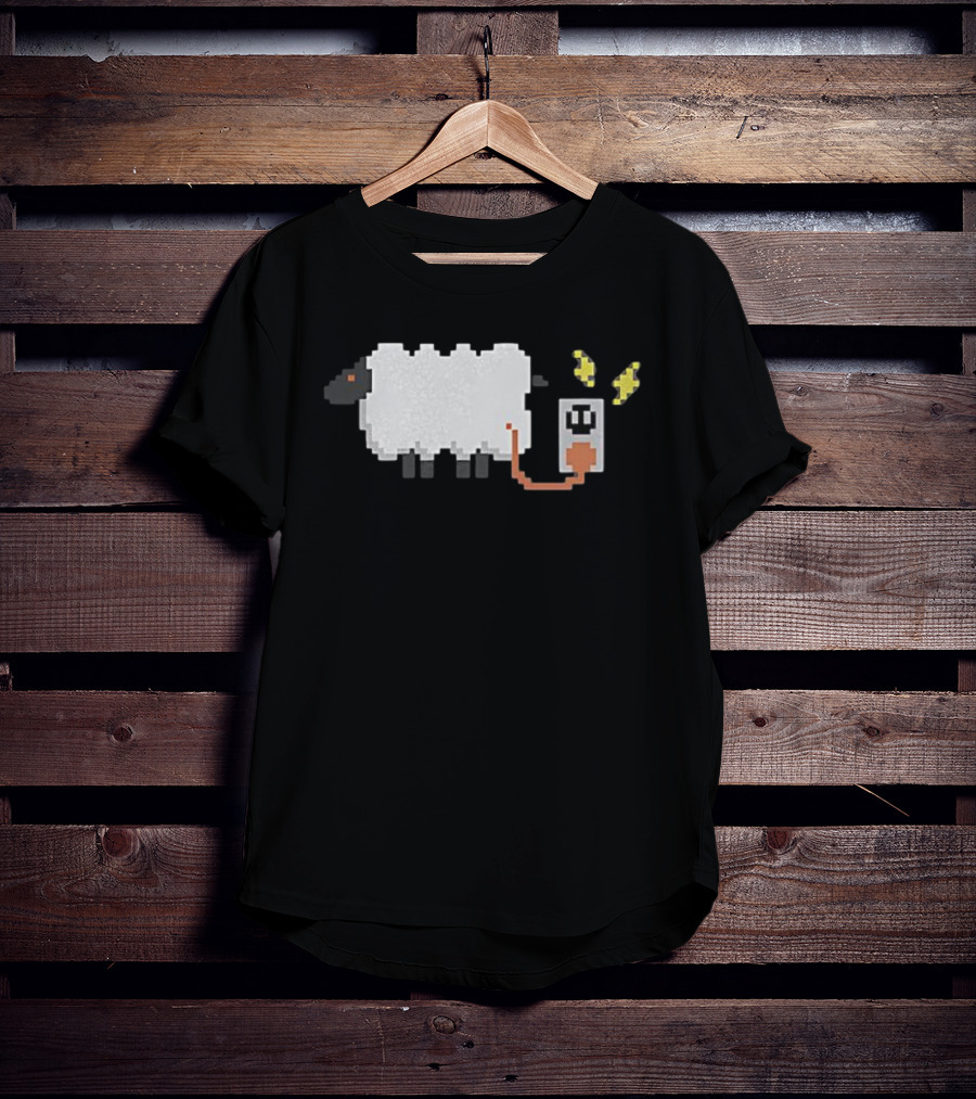Pixel Art Electric Sheep Plugging In Wil Wheaton T-Shirt