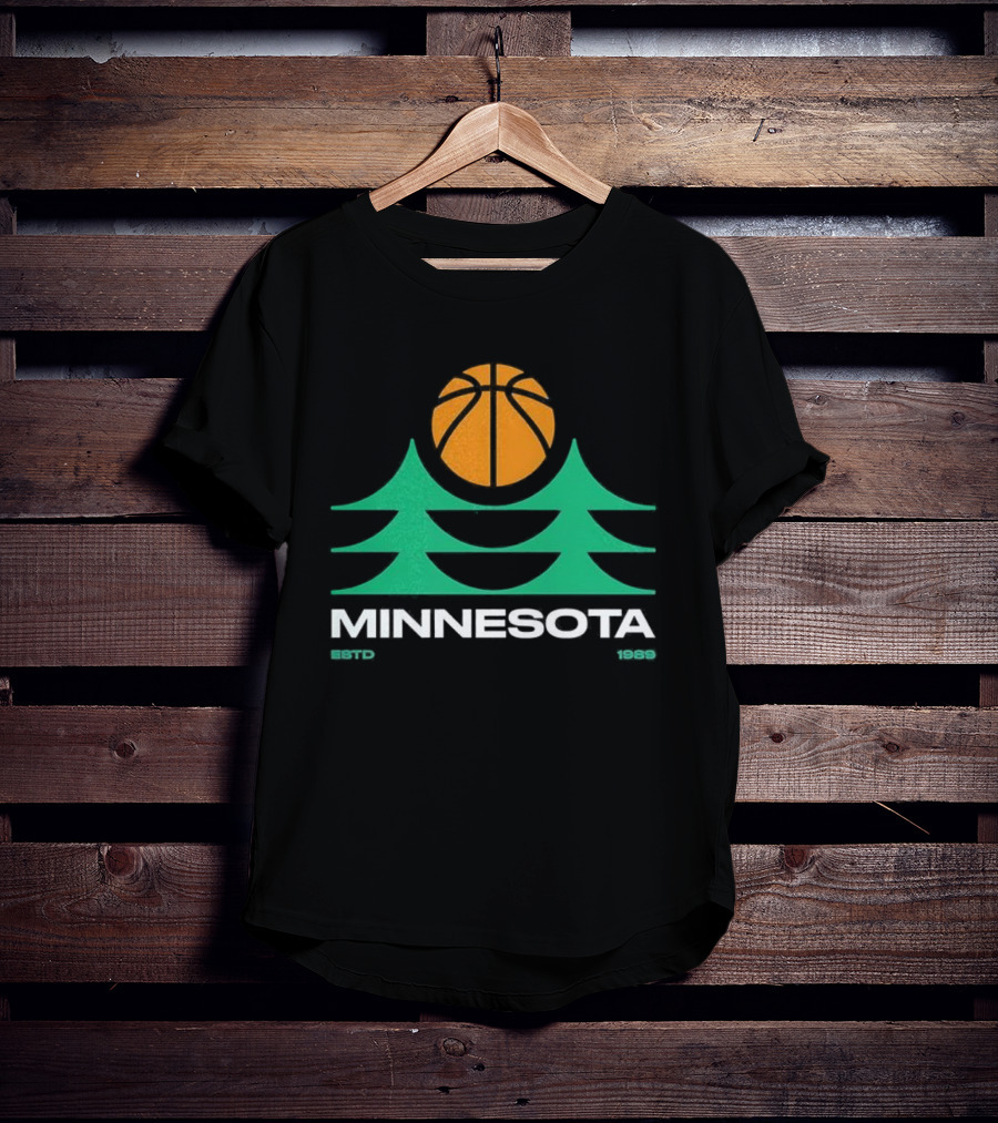 Minnesota Timberwolves Basketball Pine Trees Estd 1989 T-Shirt