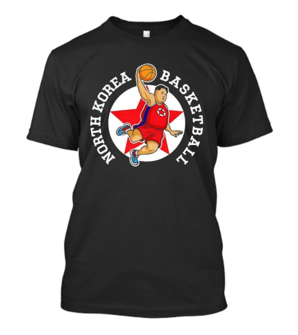 North Korea Basketball Rocketman Kim Dunk Star T-Shirt