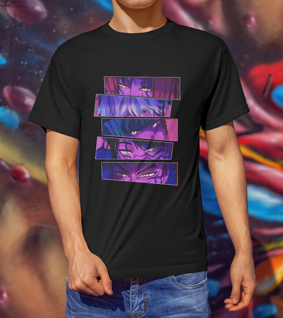 Saja Boys Kpop Demon Eye Artwork Inspired Movie Aesthetic Purple Mood T-Shirt