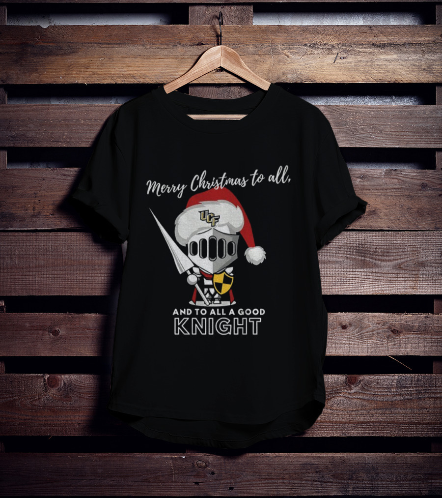 UCF Knight Merry Christmas To All And To All A Good Knight Santa Hat T-Shirt