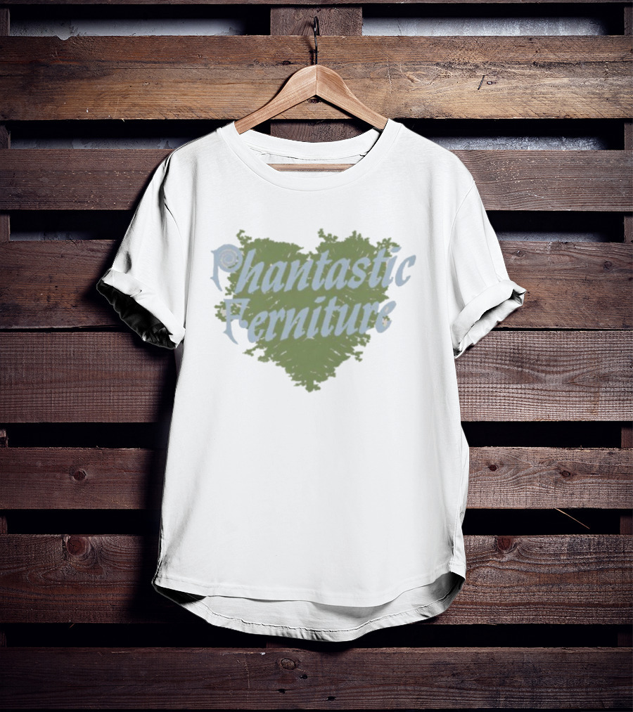 Phantastic Ferniture Green Heart Textured Lettering T-Shirt