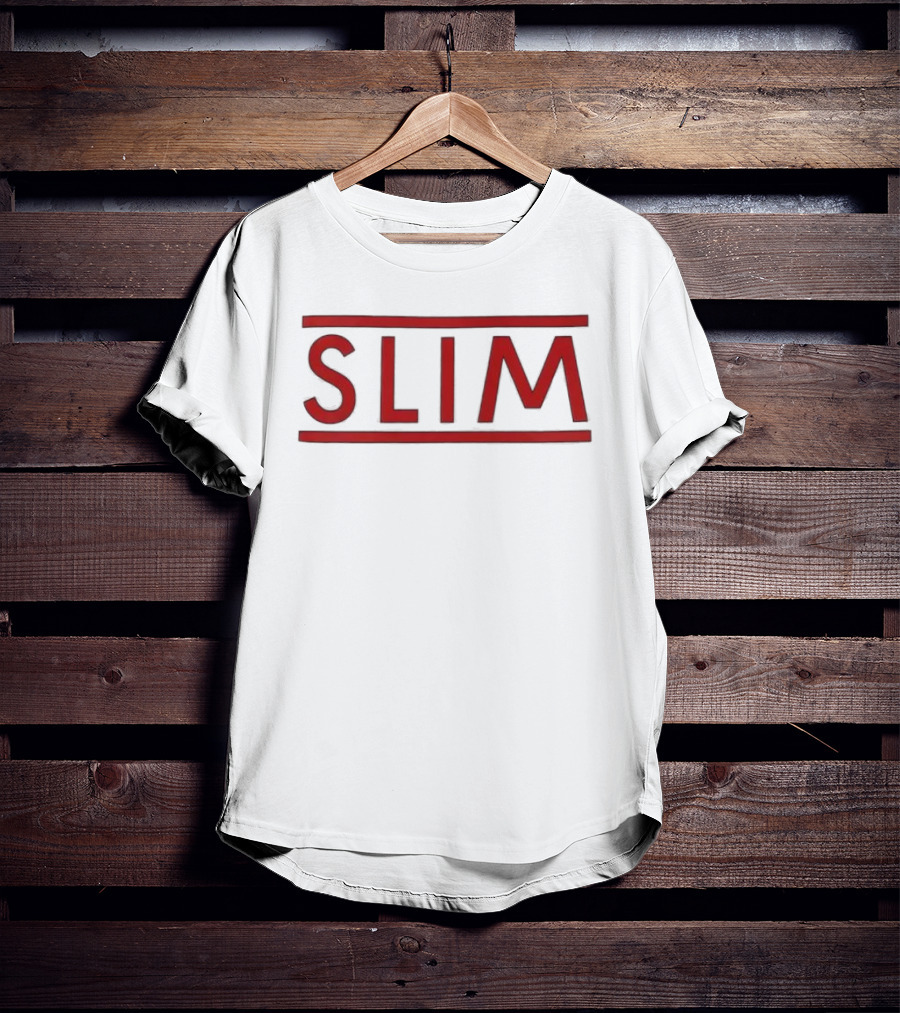 Sakamoto Days Slim Taro Text Red Bordered T-Shirt