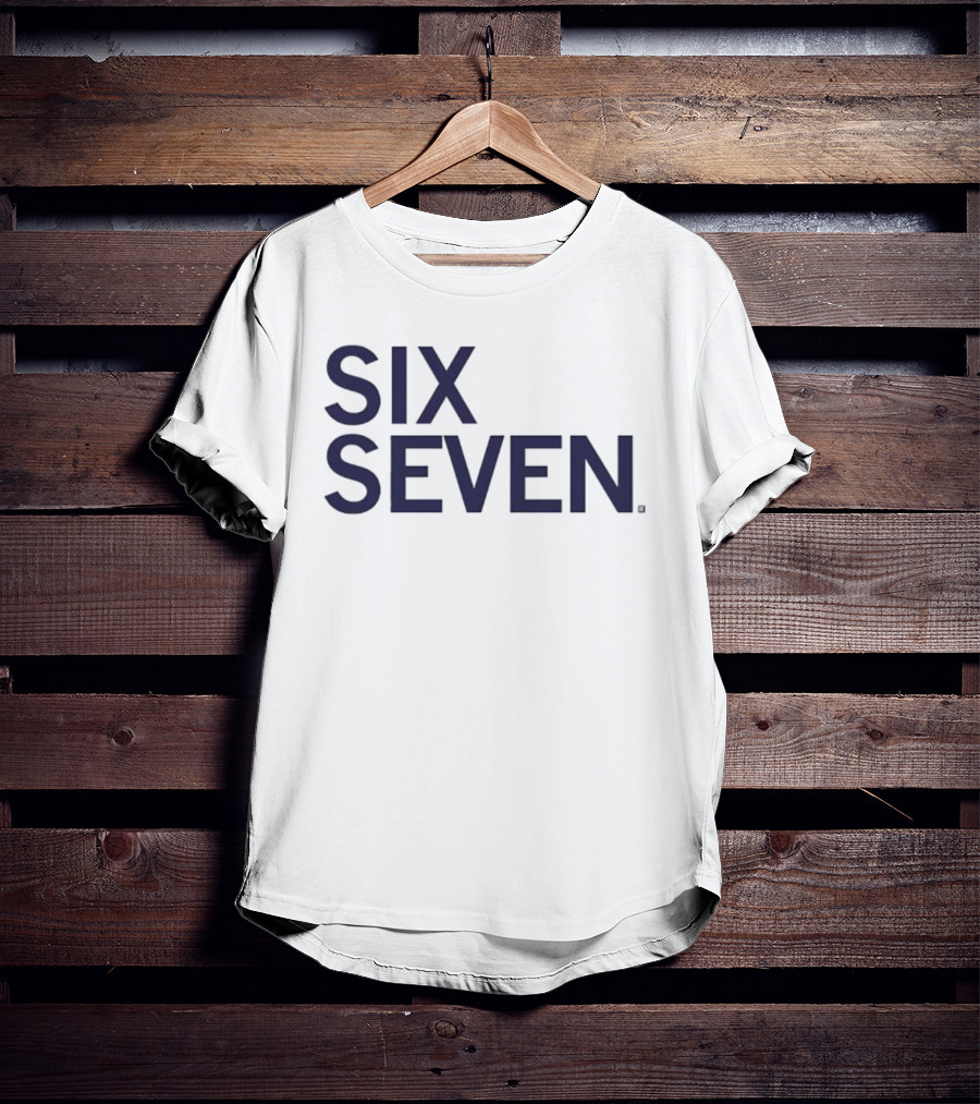 Six Seven 6 7 Text Iconic T-Shirt