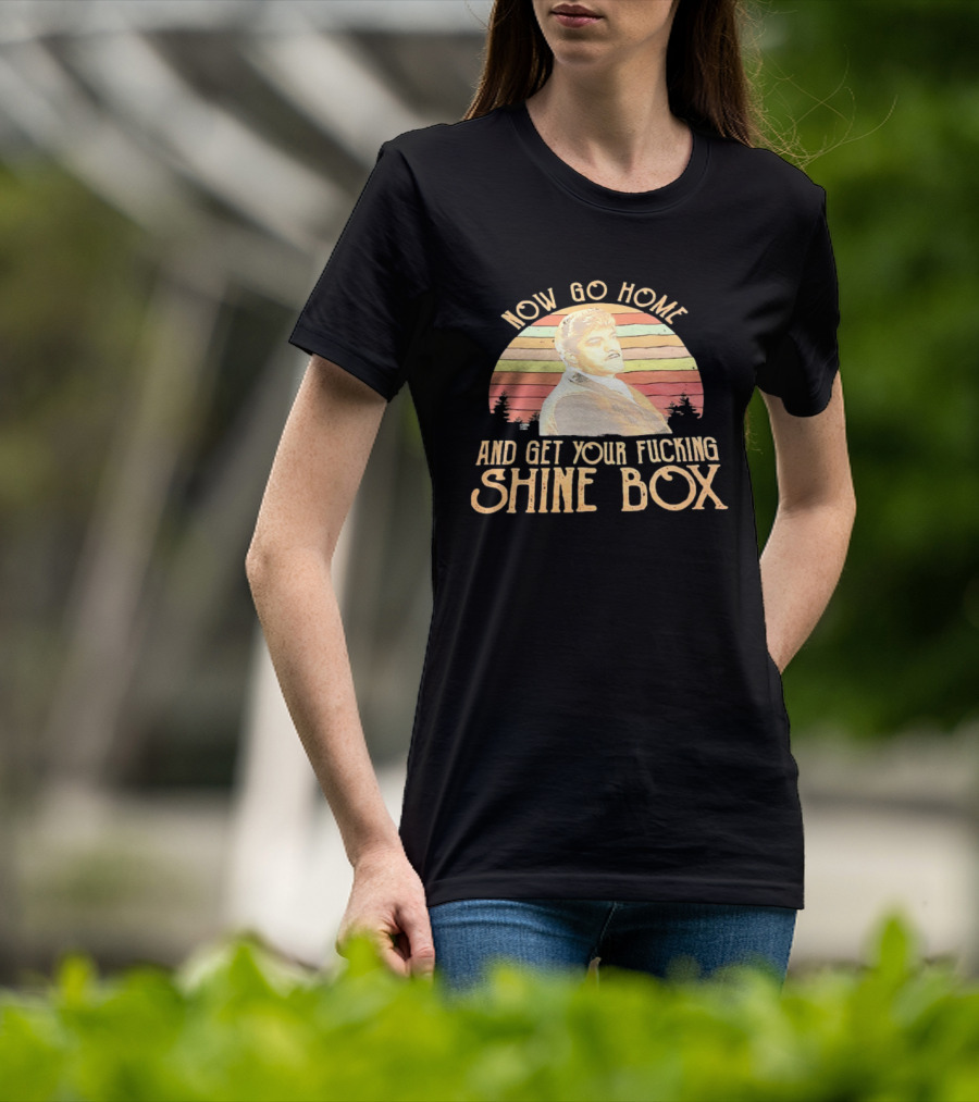 Now Go Home And Get Your Fcking Shine Box Vintage Rainbow T-Shirt