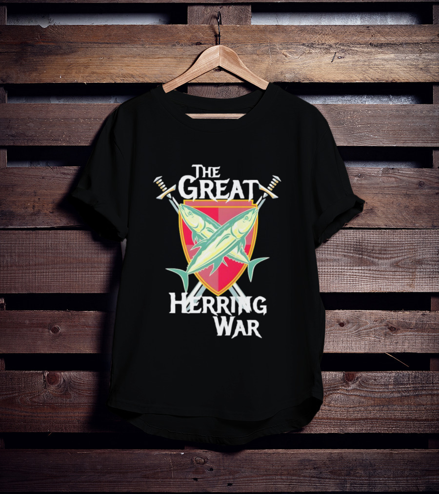 The Great Herring War Golden Girls Tribute Fishes Sword Shield T-Shirt