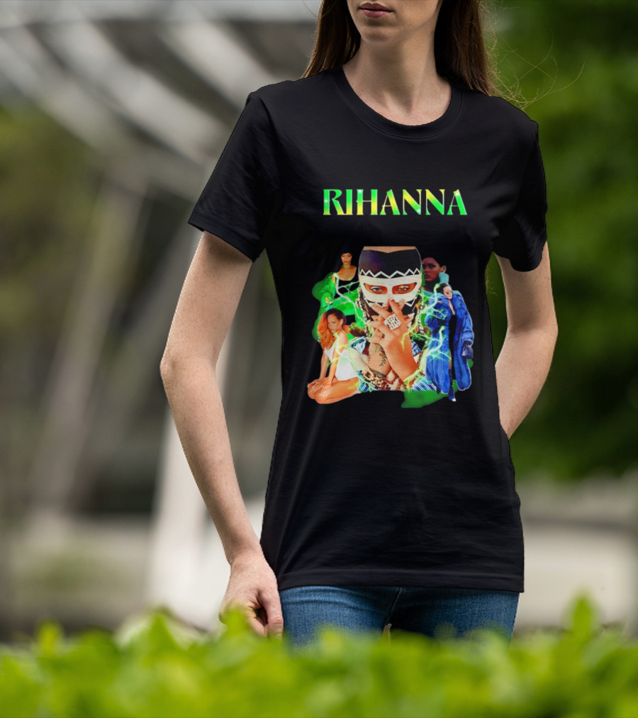 Rihanna Fashion Icon Collage Bold T-Shirt