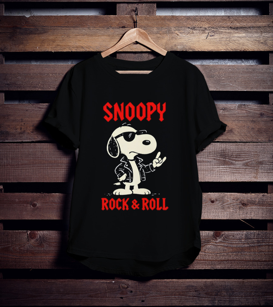 Snoopy Rock & Roll Vintage Peanuts Music T-Shirt