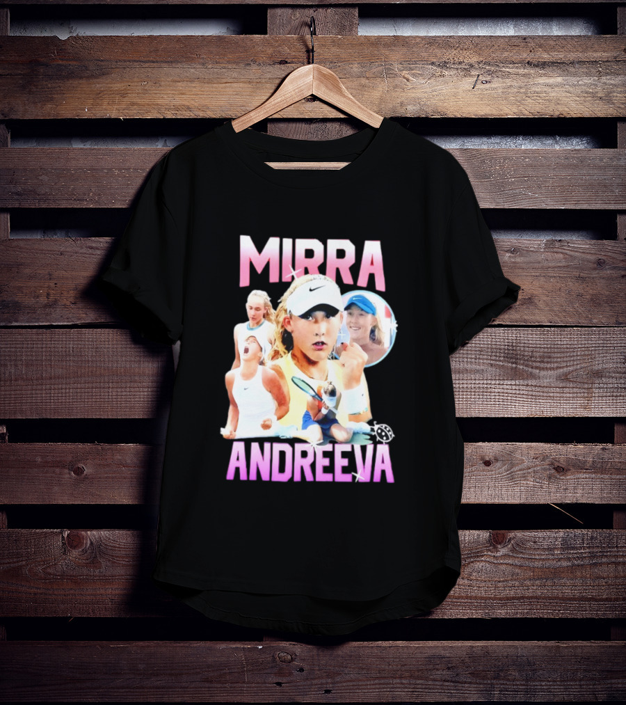 Mirra Andreeva Tennis Vintage Style Pink Athletic Sports T-Shirt