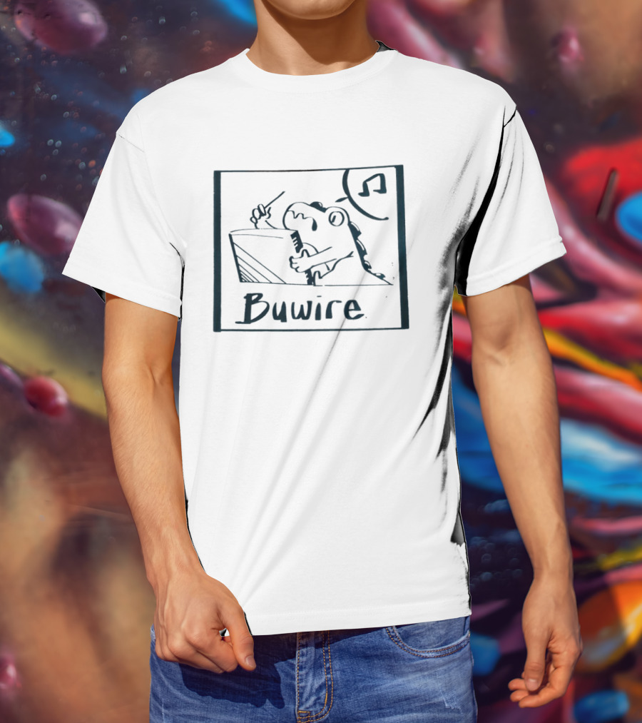 Buwire Baby Rex Conductor Music Notes Cartoon T-Shirt