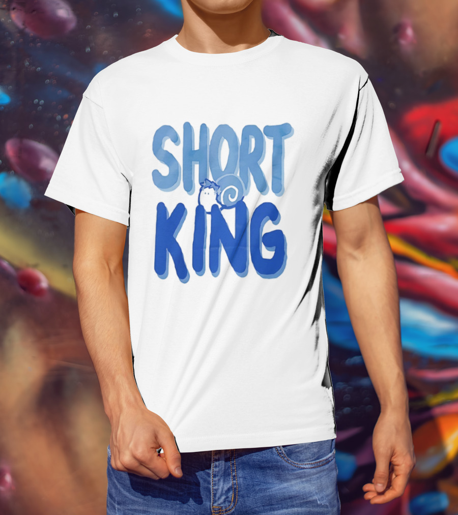 Short King Cartoon Fun Quirky T-Shirt