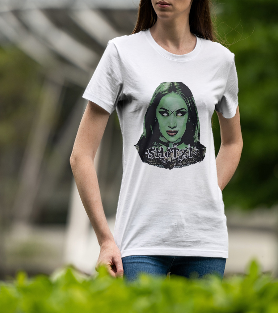 Shotzi Blackheart Green Face Horror T-Shirt