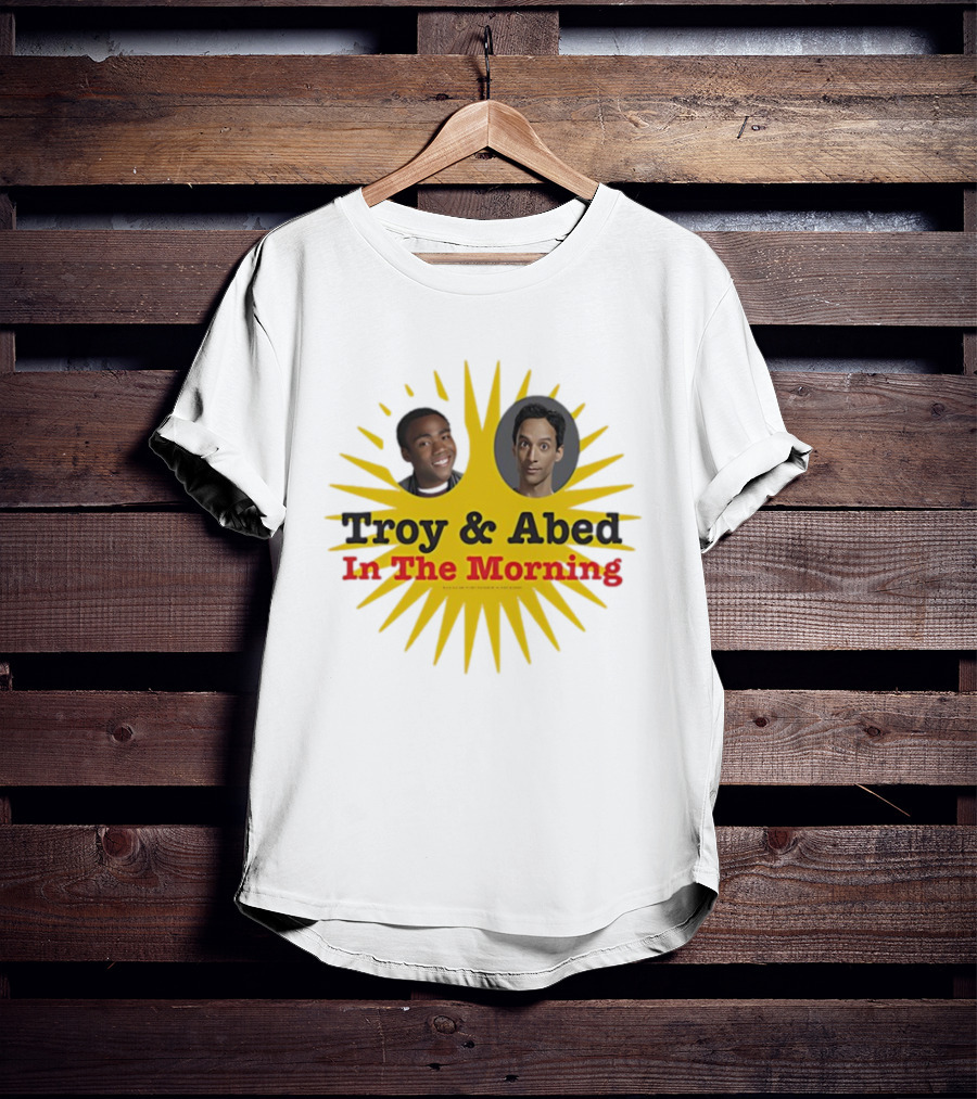 Troy & Abed In The Morning Sunburst Faces Community Fan Favorite T-Shirt