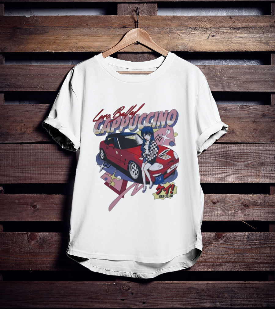 Love Ballad Cappuccino Kei Car Anime KB Club Retro Aesthetic T-Shirt