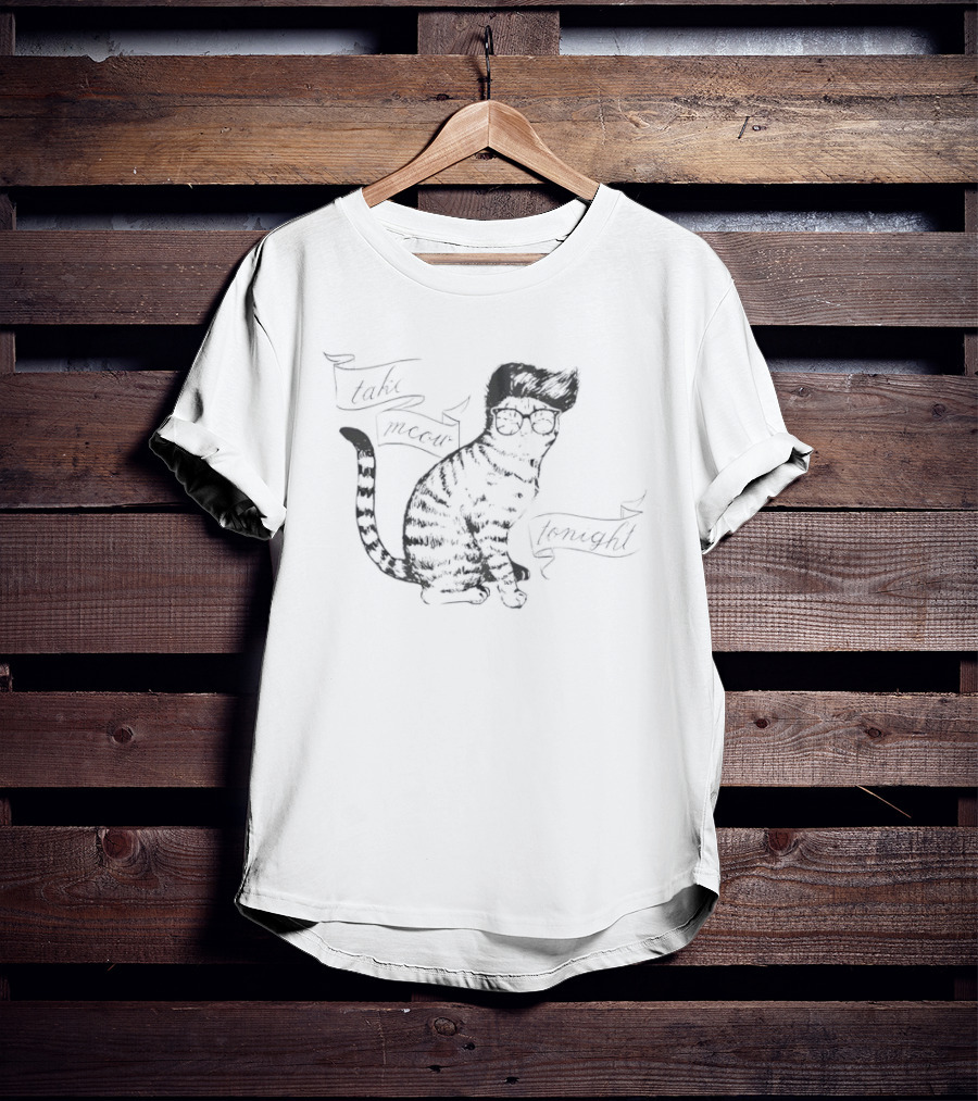 The Smiths Take Meow Tonight Cat Wearing Glasses T-Shirt