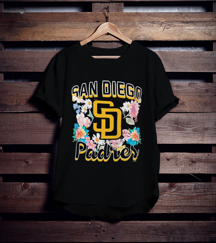 San Diego Padres Floral SD Women's T-Shirt