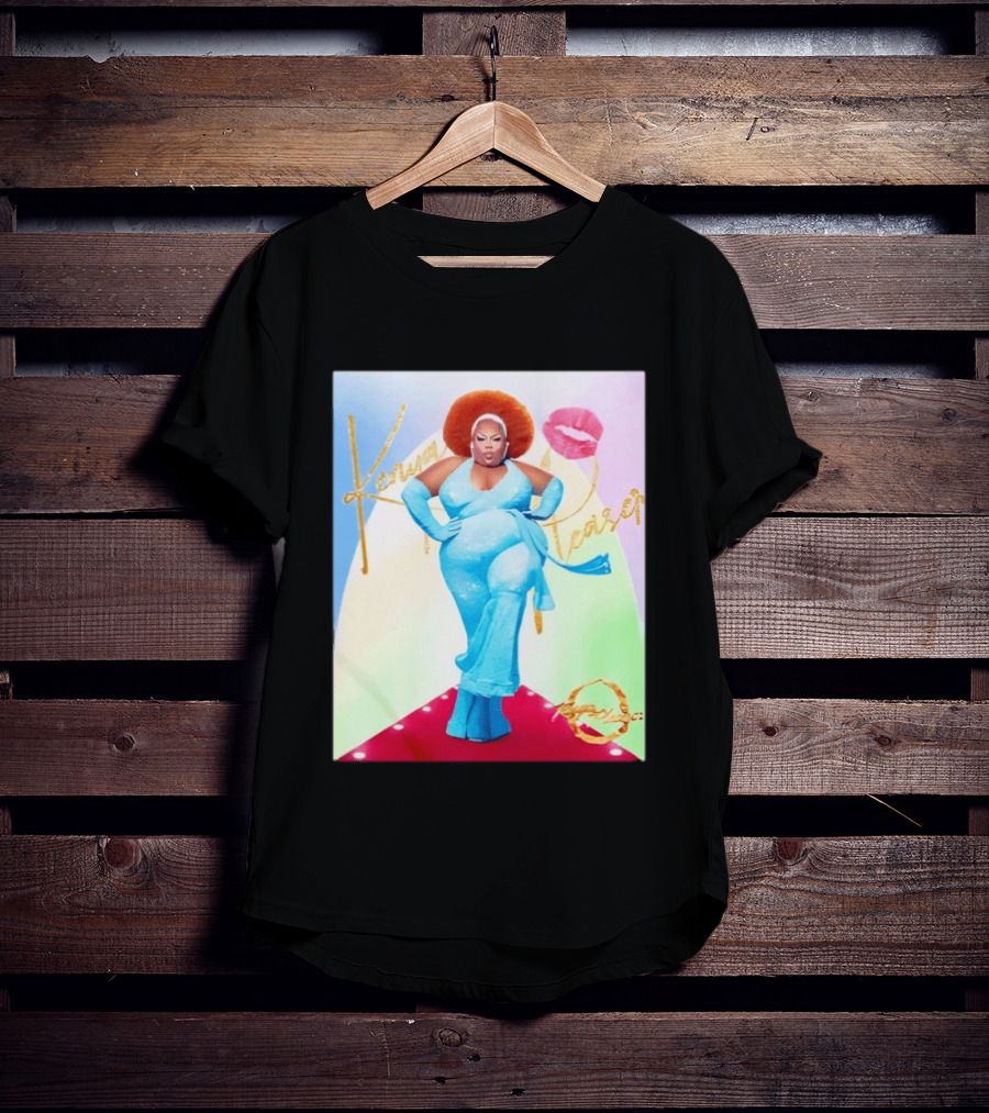 Kenya Pleaser Bellbottoms Classic Fierce Afro Diva Glam Lips T-Shirt