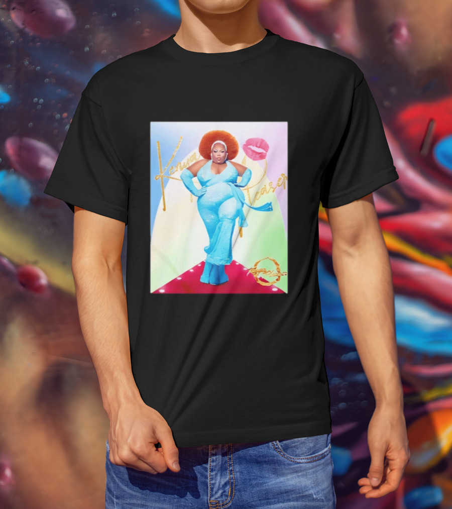 Kenya Pleaser Bellbottoms Classic Fierce Afro Diva Glam Lips T-Shirt