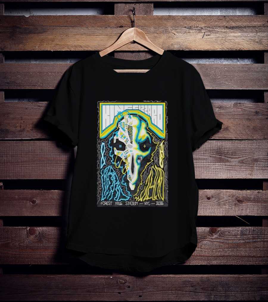 King Gizzard And The Lizard Wizard Forest Hills NYC 2026 Vibrant Skull T-Shirt