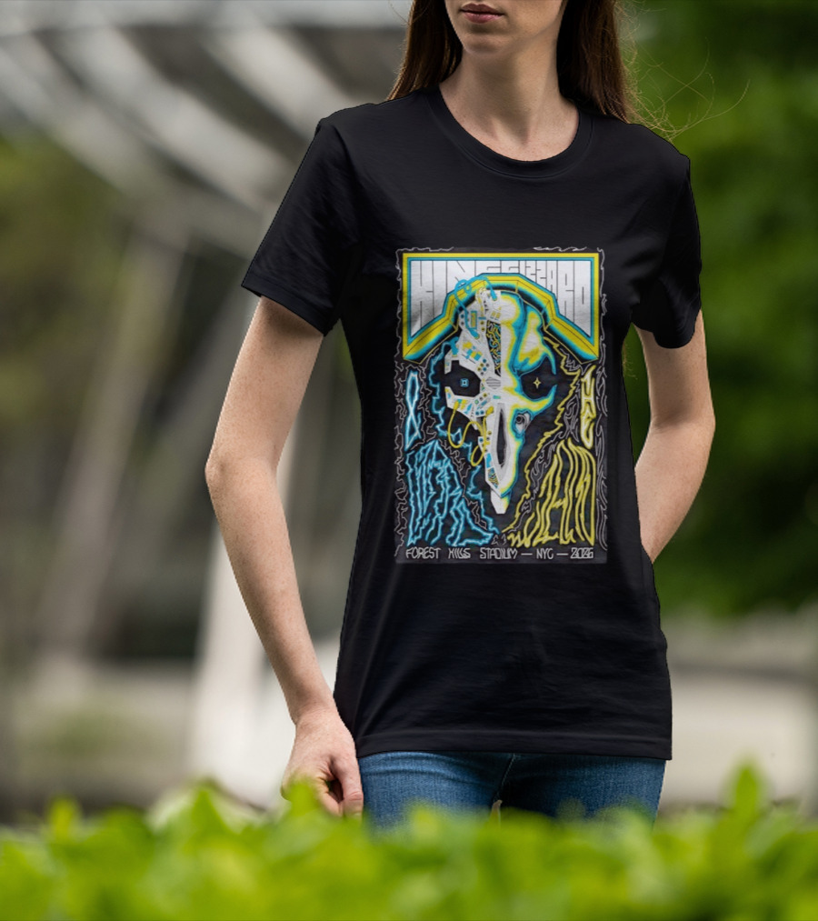 King Gizzard And The Lizard Wizard Forest Hills NYC 2026 Vibrant Skull T-Shirt