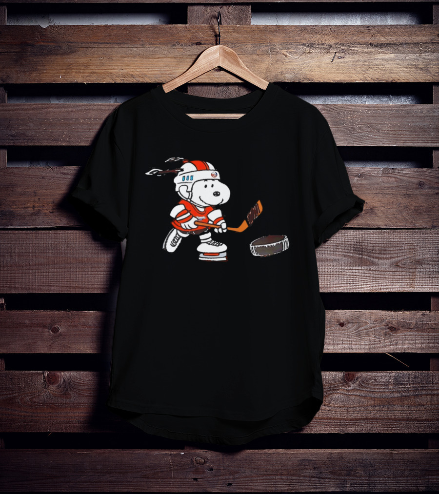 New York Islanders Peanuts Snoopy Hockey Night 2026 T-Shirt
