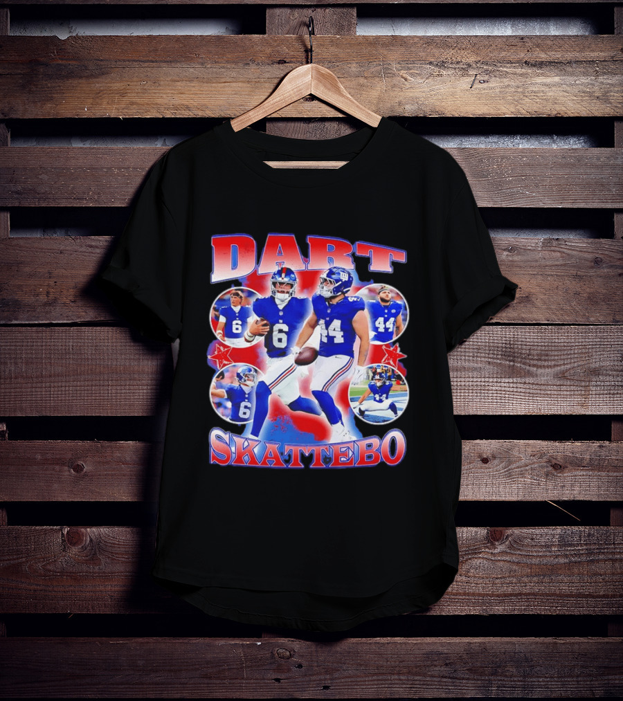 New York Giants Dart Skattebo NFL Football Players T-Shirt