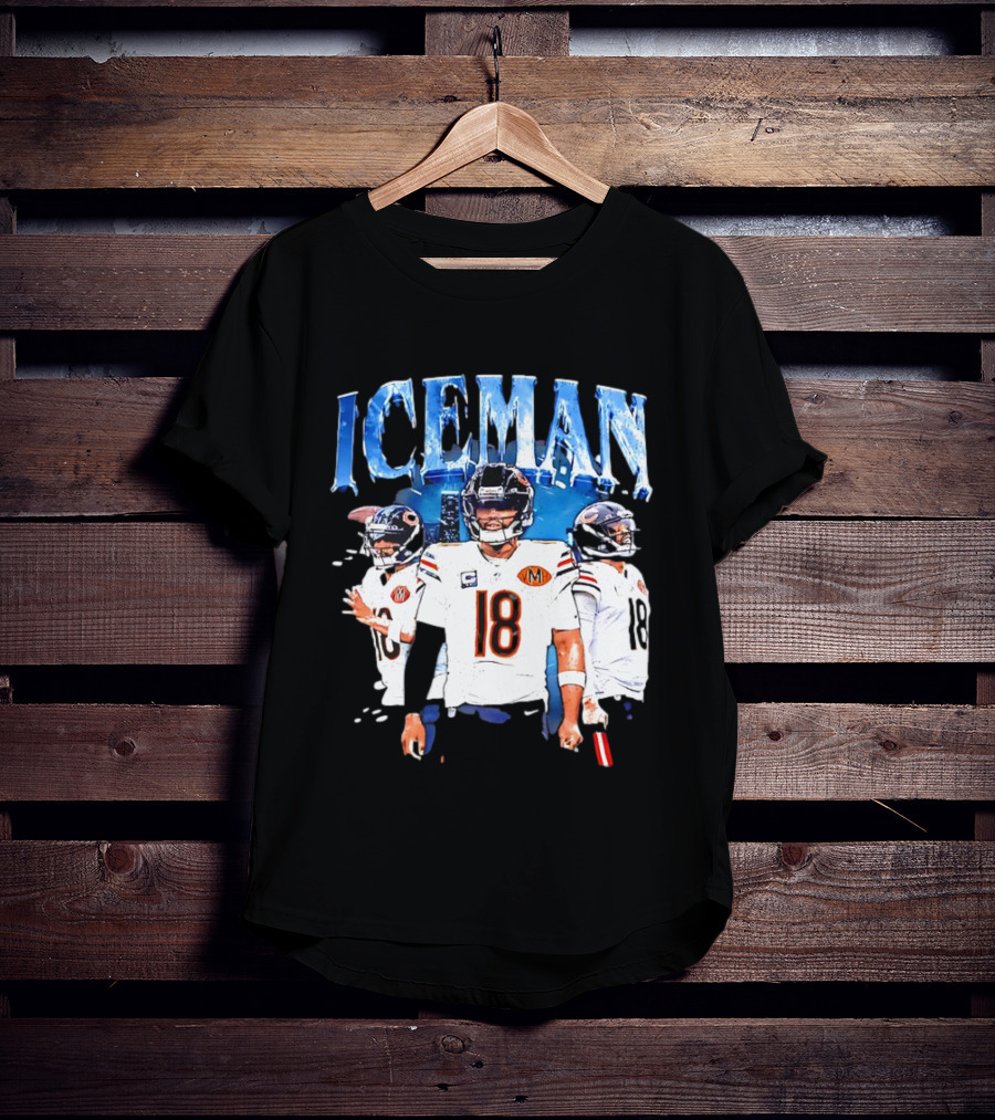 Funny Iceman Chicago Bears Game Day 18 Caleb Williams Football T-Shirt