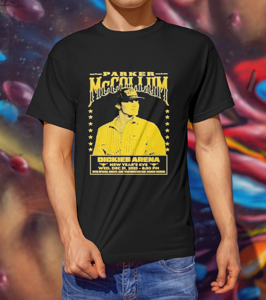 Parker McCollum 12.31.2025 Dickies Arena New Year's Eve Concert Event Stars T-Shirt
