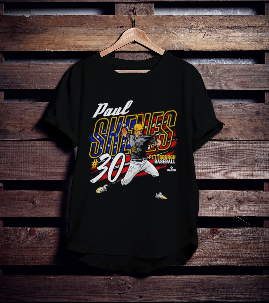Paul Skenes 30 American Baseball Pittsburgh Flag T-Shirt