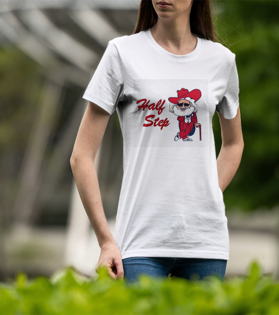 Half Step Cartoon Colonel Reb Ole Miss Rebels Football T-Shirt