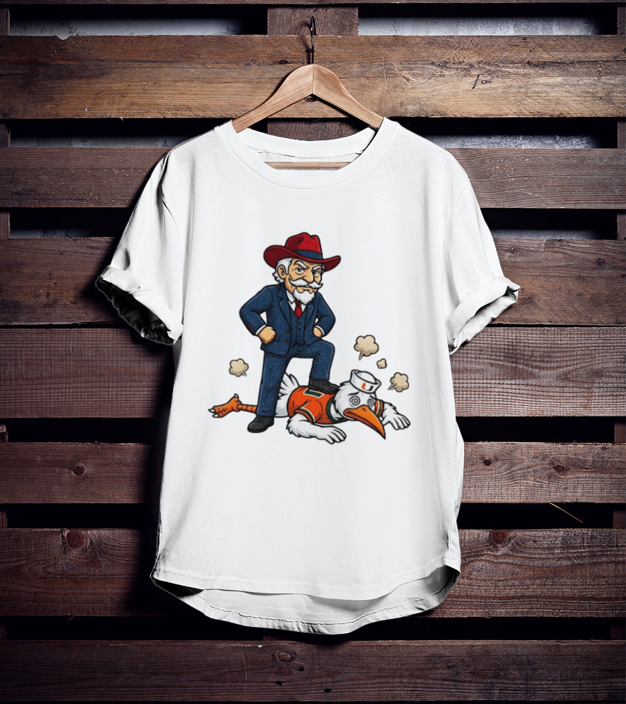 Ole Miss Rebels Vs Miami Hurricanes Mascot CFP Semifinal Victory T-Shirt